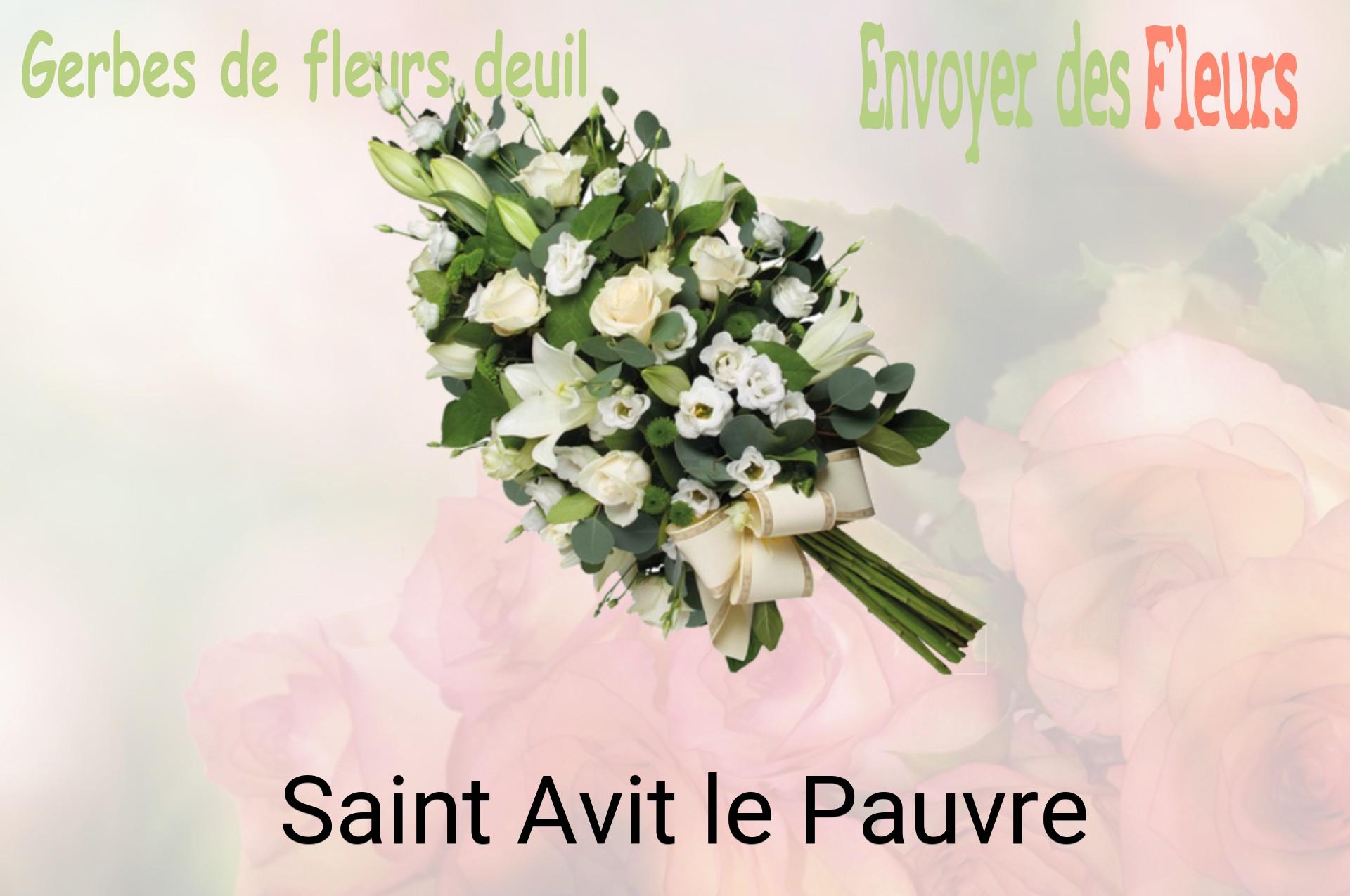 Gerbe de fleurs de deuil livrée à Saint-Avit-le-Pauvre
